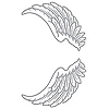 タトゥーシール　天使の羽根・銀ミニ(タトゥー・刺青シール)